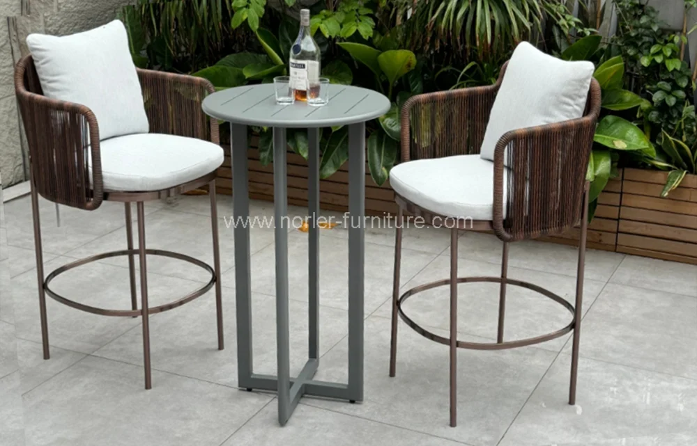 Outdoor Garden Balcony Aluminum Bar Chair