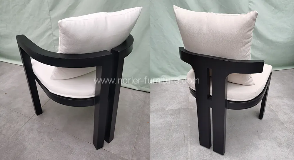 Durable Waterproof Outdoor Aluminum Frame Dining Set