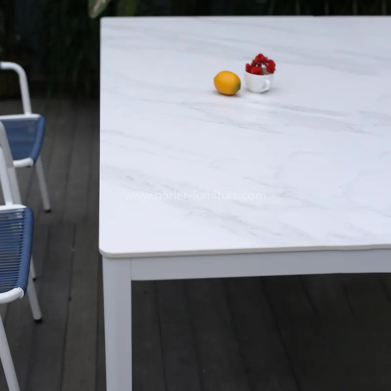 Aluminum Woven Belt Outdoor Table And Chair