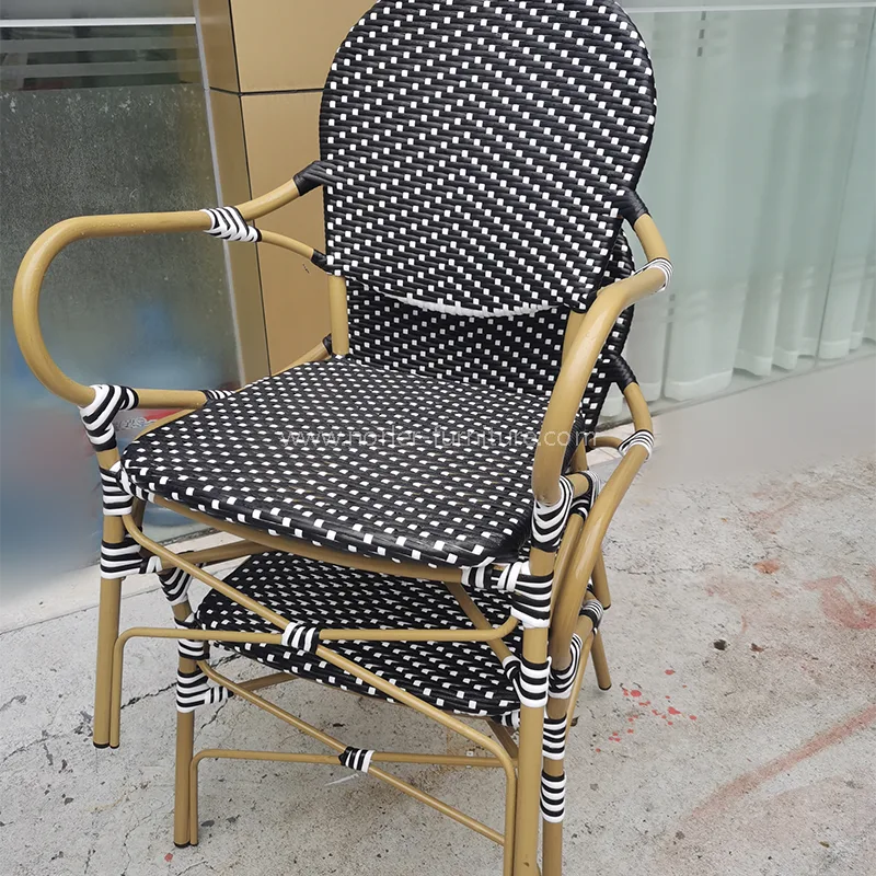 مجموعه ناهار خوری آلومینیوم PE Rattan با دوام ضد آب