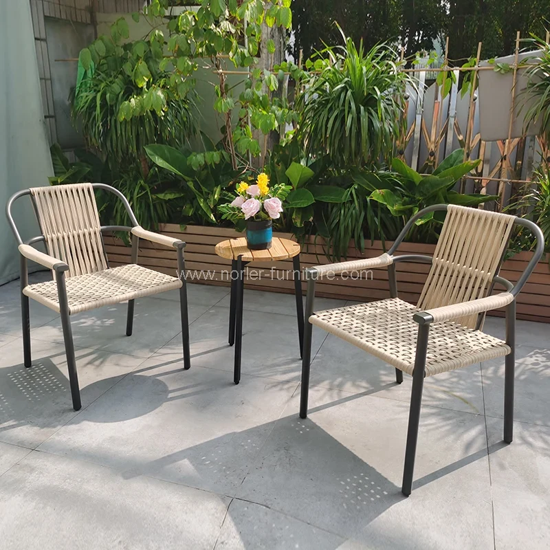 قاب آلومینیومی در فضای باز مجموعه بالکن PE Rattan