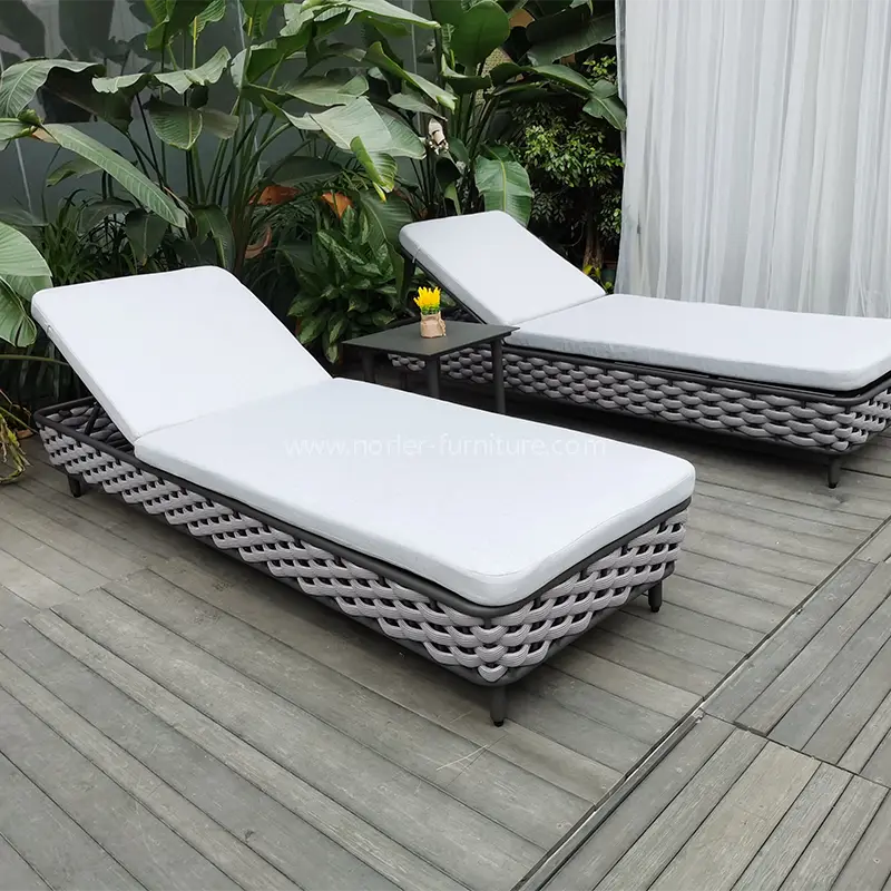 لباس راحتی در فضای باز Rattan Lounger