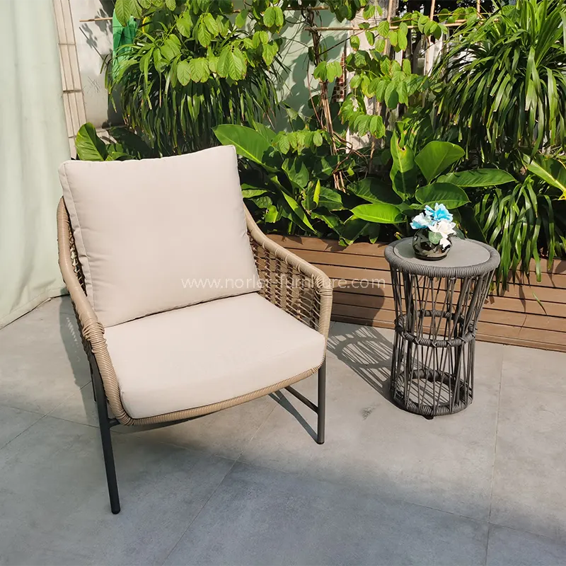 میز و صندلی بالکن باغ Rattan در فضای باز